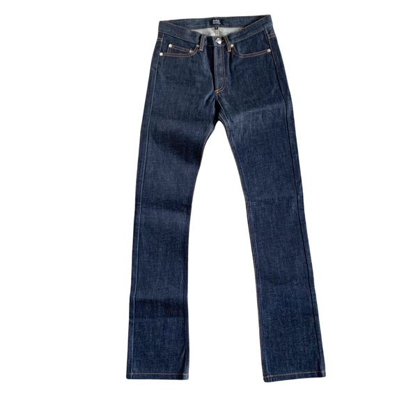 A.P.C. New Cure H Jean Tres Etroit Dark Wash Super Slim Raw Japanese Denim - Picture 1 of 12